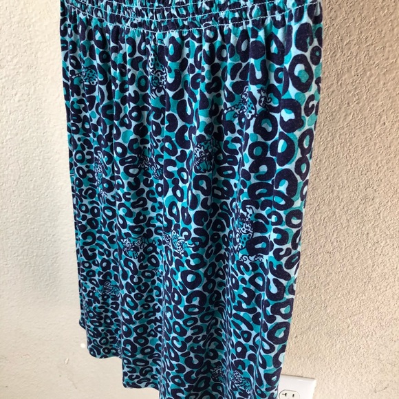 Lilly Pulitzer blue/ turquoise leopard print dress - Picture 3 of 8